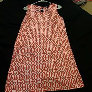 Red and White Dress.